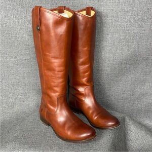 Frye Genuine Leather Melissa Button Boot Brown / Cognac Size 7.5 Women’s